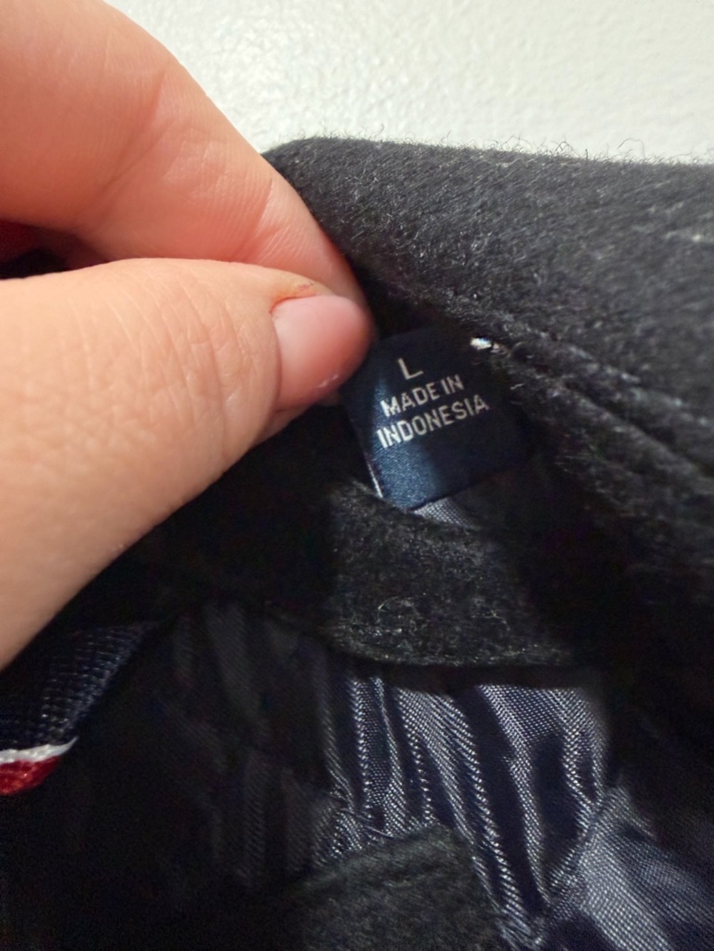 Tommy Hilfiger Black Wool Blend Coat Men’s Classic Button Front Jacket large - Picture 9 of 9